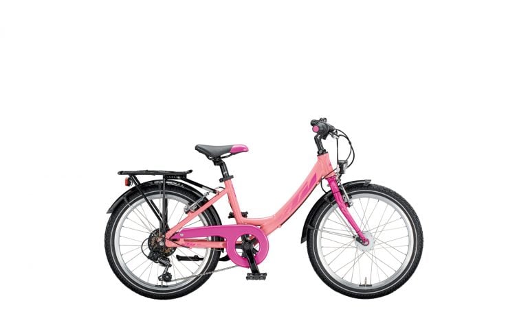 Children's bike in rose and magenta