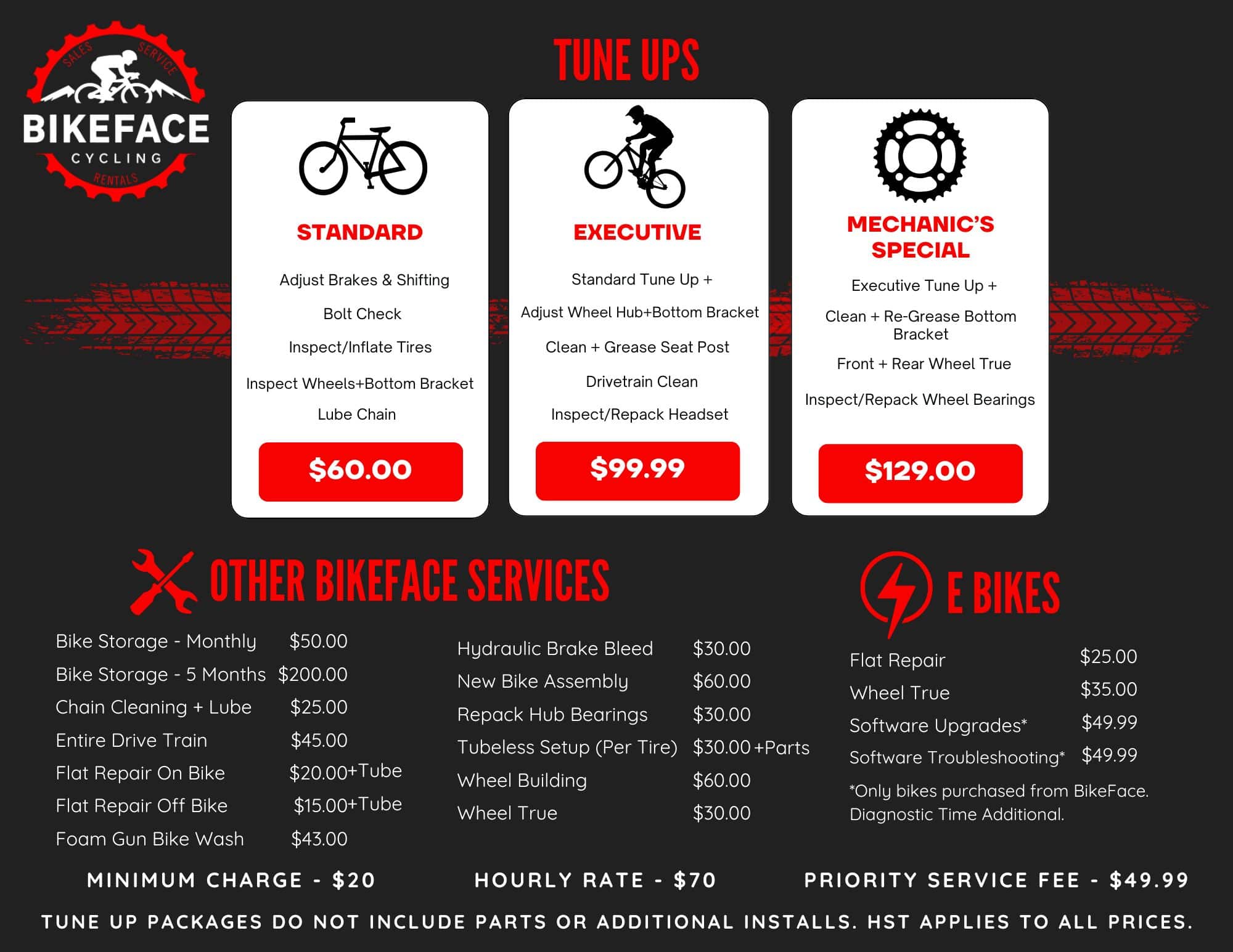 Services & Repair - Bikeface Cycling