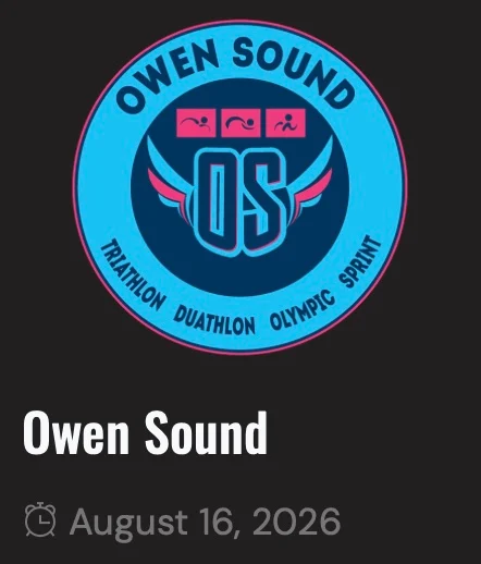 Owen Sound Triathlon Duathlon logo — Olympic and Sprint, August 16, 2026